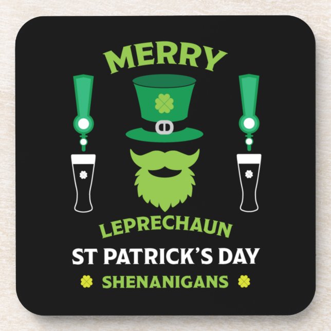 Dessous-de-verre Bonne Saint Patrick d'Irlande Australie 17 mars (Devant)