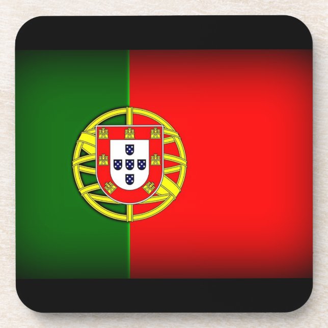 Dessous-de-verre Bordure noire du drapeau du Portugal (Devant)