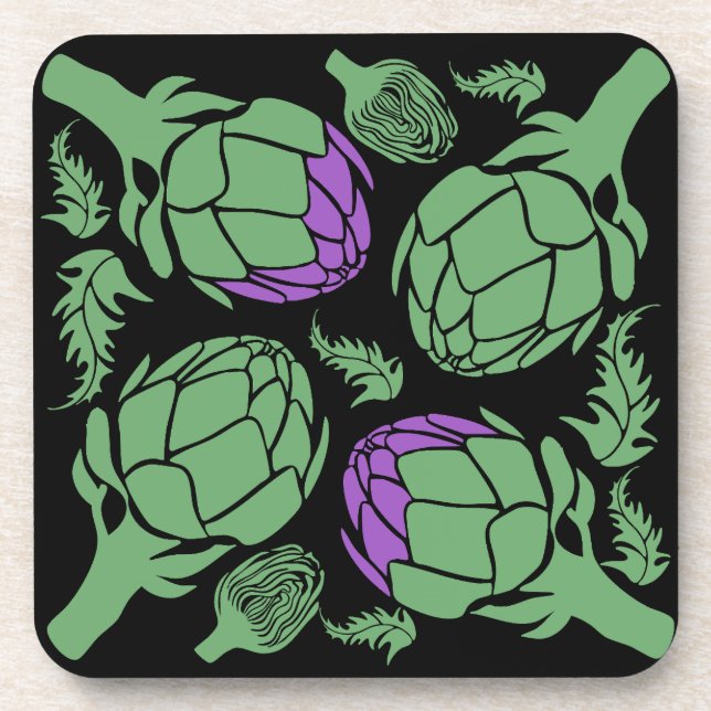 Dessous-de-verre Botanical Artichoke Art Home Decor (Devant)
