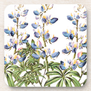 Dessous de verre botaniques de liège de fleurs