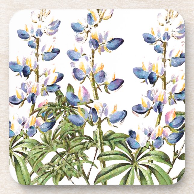Dessous de verre botaniques de liège de fleurs (Devant)