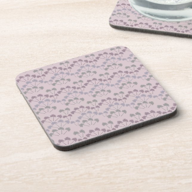 Dessous de verre botaniques en Lovely Lilac (Côté gauche)