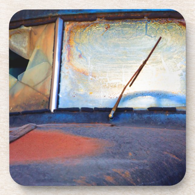 Dessous-de-verre Bouclier d'un vieux camion rouillé (Devant)