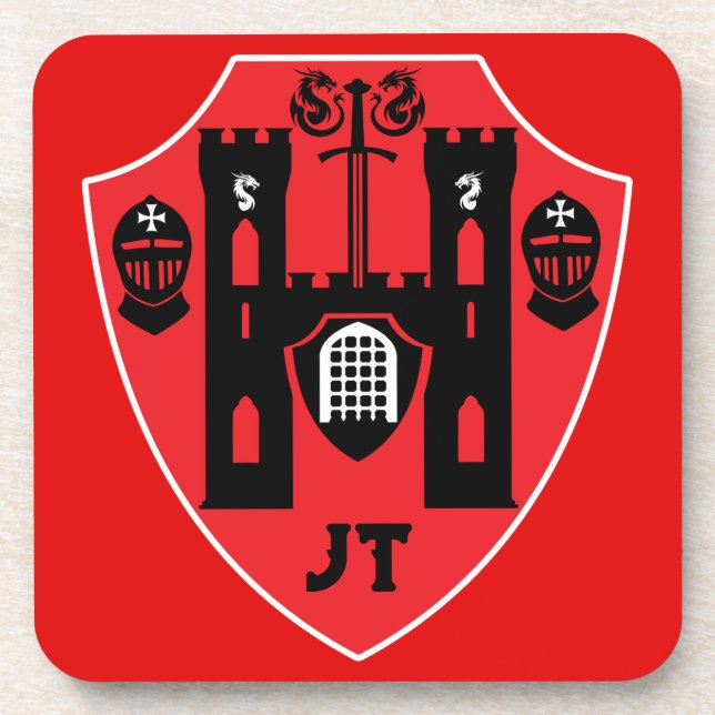 Dessous-de-verre Bouclier Knights personnalisable (Devant)