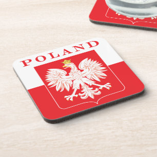 Dessous-de-verre Bouclier rouge aigle polonais
