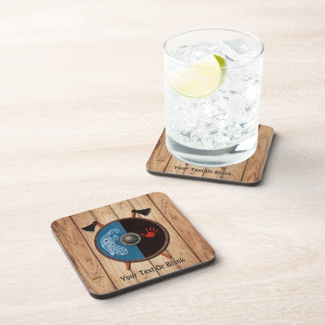 Dessous-de-verre Bouclier viking et axes (Côté Droit)