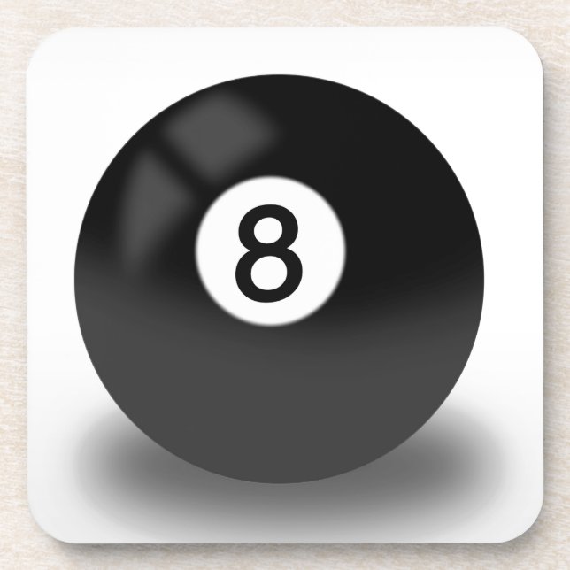 Dessous-de-verre Boule 8 - Billard (Devant)
