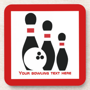 Dessous-de-verre Boule de bowling et broches personnalisées