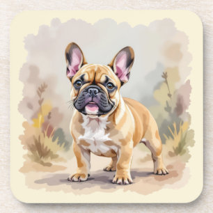 Dessous-de-verre Bouledogue français couleur fauve marron Chien mig