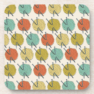 Dessous-de-verre Boules de motif de laine