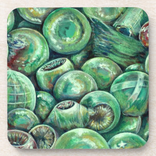 Dessous-de-verre Boules de Noël vertes