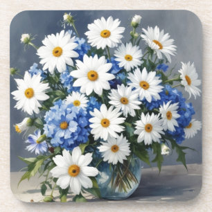 Dessous-de-verre Bouquet de fleurs Élégantes aquarelles de margueri