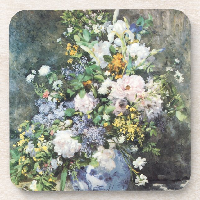 Dessous-de-verre Bouquet de printemps de Pierre Renoir, Fleurs Vint (Devant)
