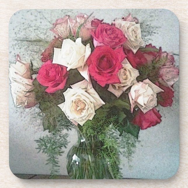Dessous-de-verre Bouquet De Rose (Devant)