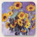 Dessous-de-verre Bouquet de tournesols par Claude Monet, Art vintag<br><div class="desc">Bouquet de tournesols (1881) par Claude Monet est une peinture de nature morte florale d'art fin impressionniste vintage. Fleurs jaunes en fleurs du jardin. Un bouquet de tournesols de saison estivale dans un vase. À propos de l'artiste : Claude Monet (1840-1926) était un fondateur du mouvement de peinture impressionniste français...</div>