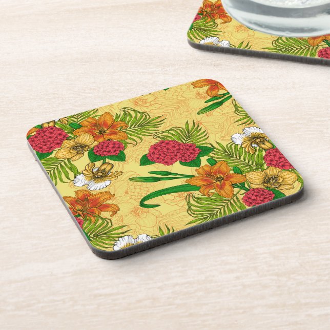 Dessous-de-verre Bouquet tropical (Côté gauche)