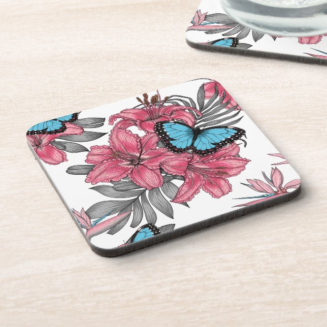 Dessous-de-verre Bouquet tropical (Côté gauche)