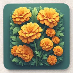 Dessous-de-verre Bouquet vibrant de soucis orange