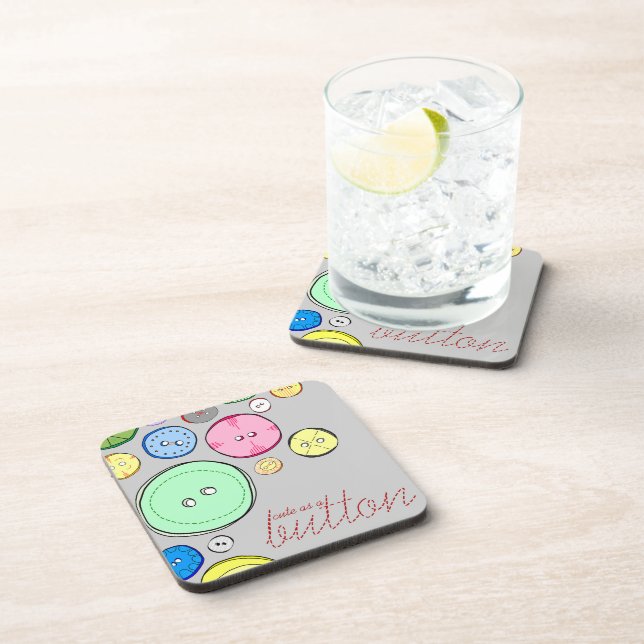 Dessous-de-verre Boutons pastel colorés (Côté Droit)