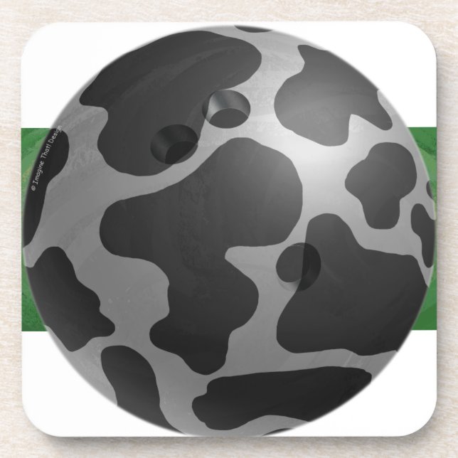 Dessous-de-verre Bowling Ball Cow Grey (Devant)
