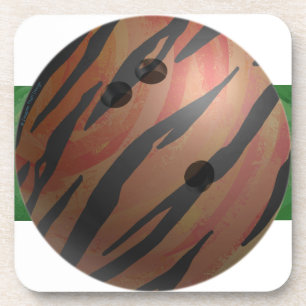 Dessous-de-verre Bowling Ball Tiger Orange