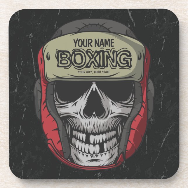 Dessous-de-verre Boxer Fight Club Skeleton Boxer Gym (Devant)
