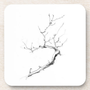 Dessous-de-verre Branche minimaliste de l'arbre Delicate