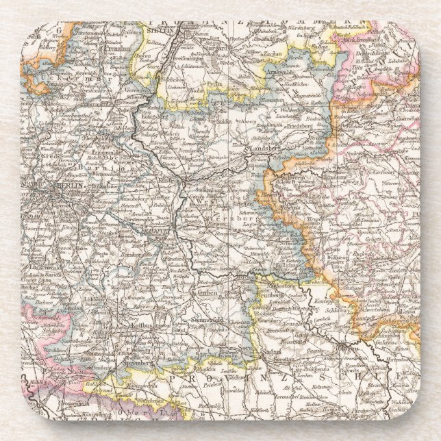 Dessous-de-verre Brandenburg, Posen Atlas Map (Devant)
