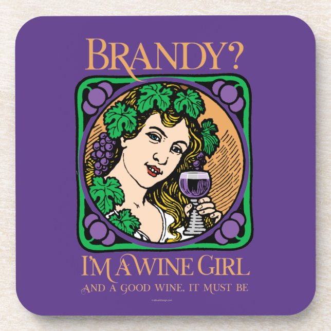 Dessous-de-verre Brandy (je suis une viticultrice) (Devant)