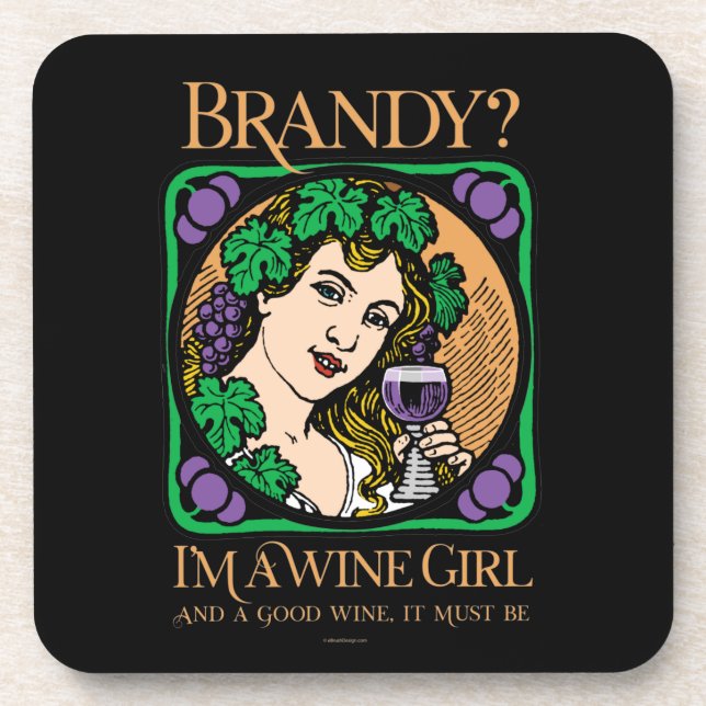 Dessous-de-verre Brandy (je suis une viticultrice) (Devant)