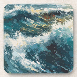 Dessous-de-verre Breaking Beach Waves thème Peinture
