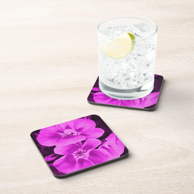 Dessous-de-verre Bright Pink Tropical Flowers (Côté Droit)