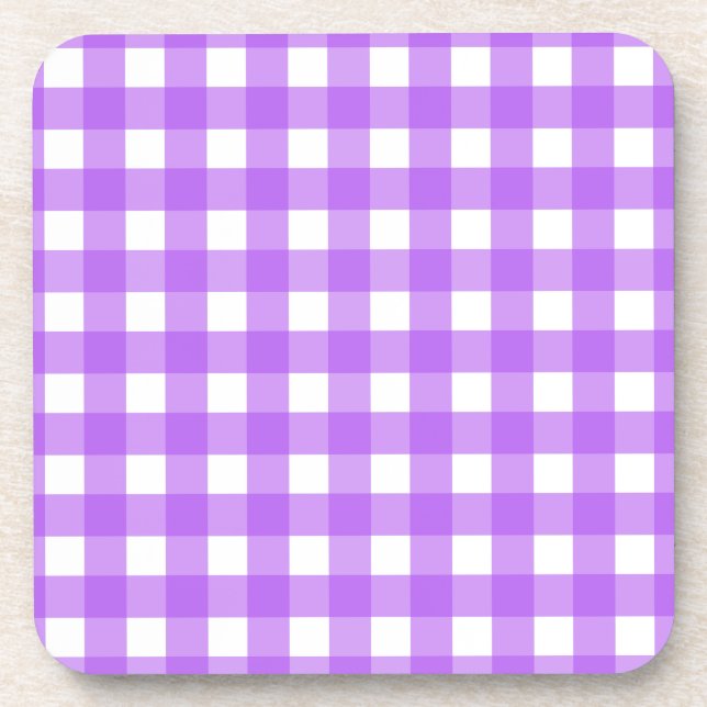 Dessous-de-verre Bright purple gingham (Devant)