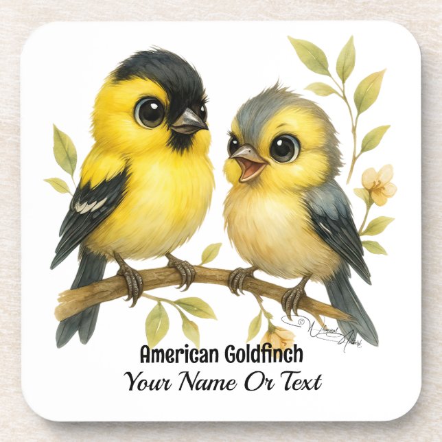 Dessous-de-verre Brillant Goldfinch américain (Devant)