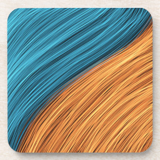Dessous-de-verre Brins de lumière néon vibrants de bleu et d'orange