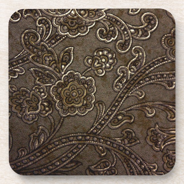 Dessous-de-verre Bronze Floral Relief (Devant)