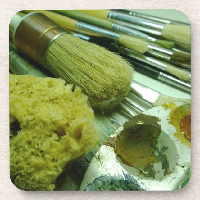 Dessous-de-verre Brosses et peinture (Devant)