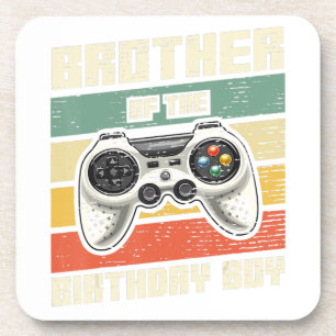 Dessous-de-verre Brother Of The Birthday Boy Gamer Cadeau
