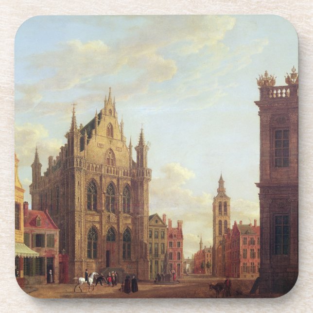Dessous-de-verre Bruges, 1824 (huile sur le panneau) (Devant)