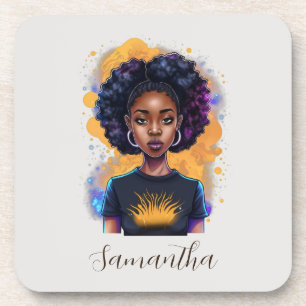 Dessous-de-verre Brûler une femme africaine