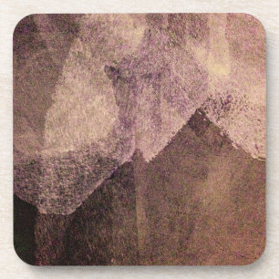 Dessous-de-verre Brun rose abstrait peinture pinceau art