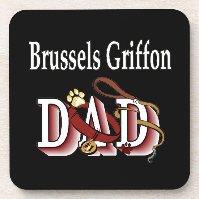Dessous-de-verre Brussels Griffon Papa (Devant)