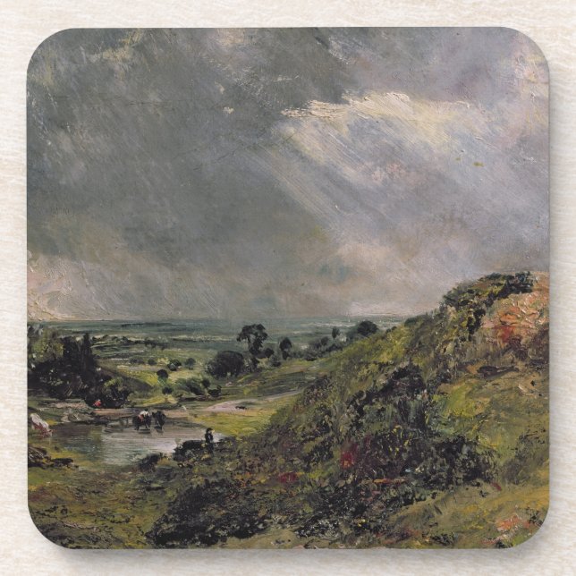 Dessous-de-verre Bruyère de Hampstead, étang de colline de branche, (Devant)