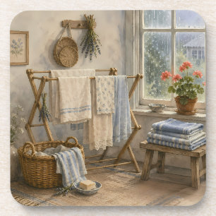 Dessous-de-verre Buanderie de Cottage Jour de Pluie