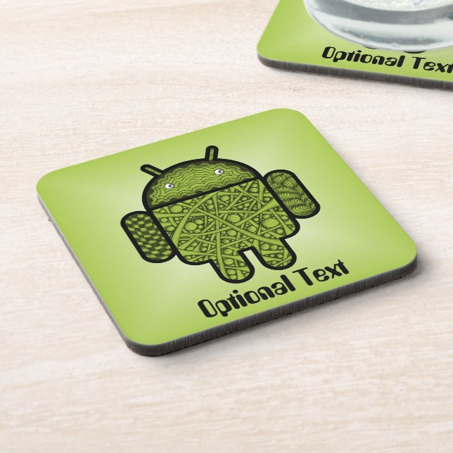 Dessous-de-verre Bubbles Doodle Character pour le robot Android™ (Côté gauche)