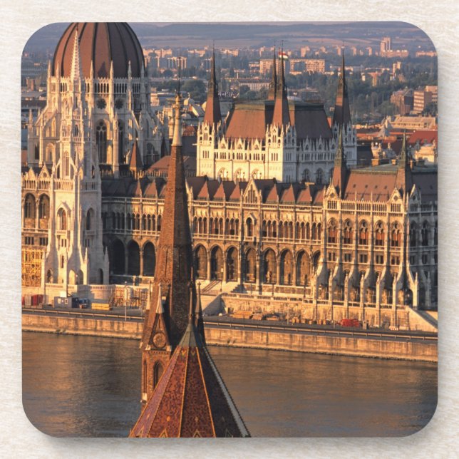 Dessous-de-verre Budapest, Hongrie, Danube, Parlement (Devant)