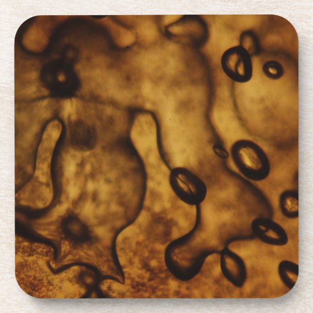 Dessous-de-verre Bulles congelées en ambre (Devant)