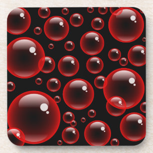 Dessous-de-verre Bulles rouges