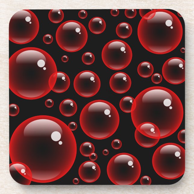 Dessous-de-verre Bulles rouges (Devant)