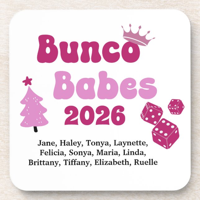 Dessous-de-verre Bunco Babes nom personnalisé  (Devant)